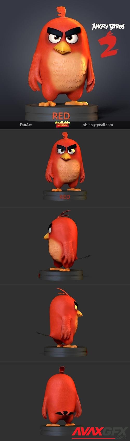 Angry Birds 2 - Red – 3D Print