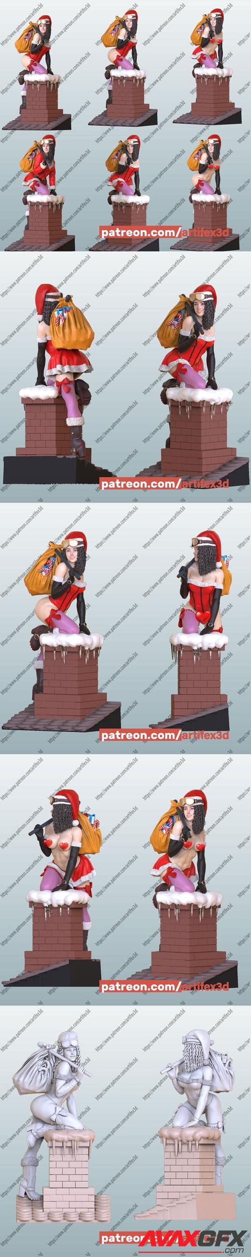 Lady Santa Christmas – 3D Print