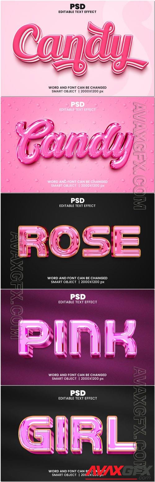 Psd style text effect editable set vol 129