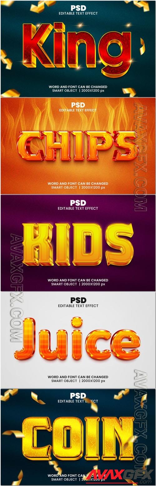 Psd style text effect editable set vol 128