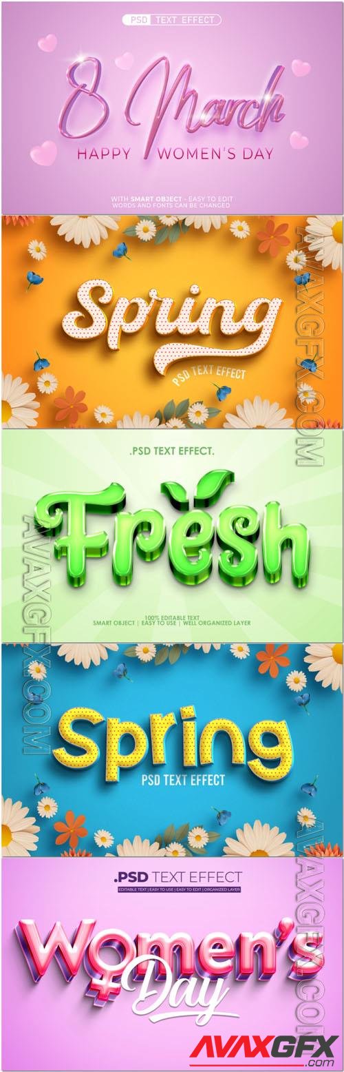 Psd style text effect editable set vol 127