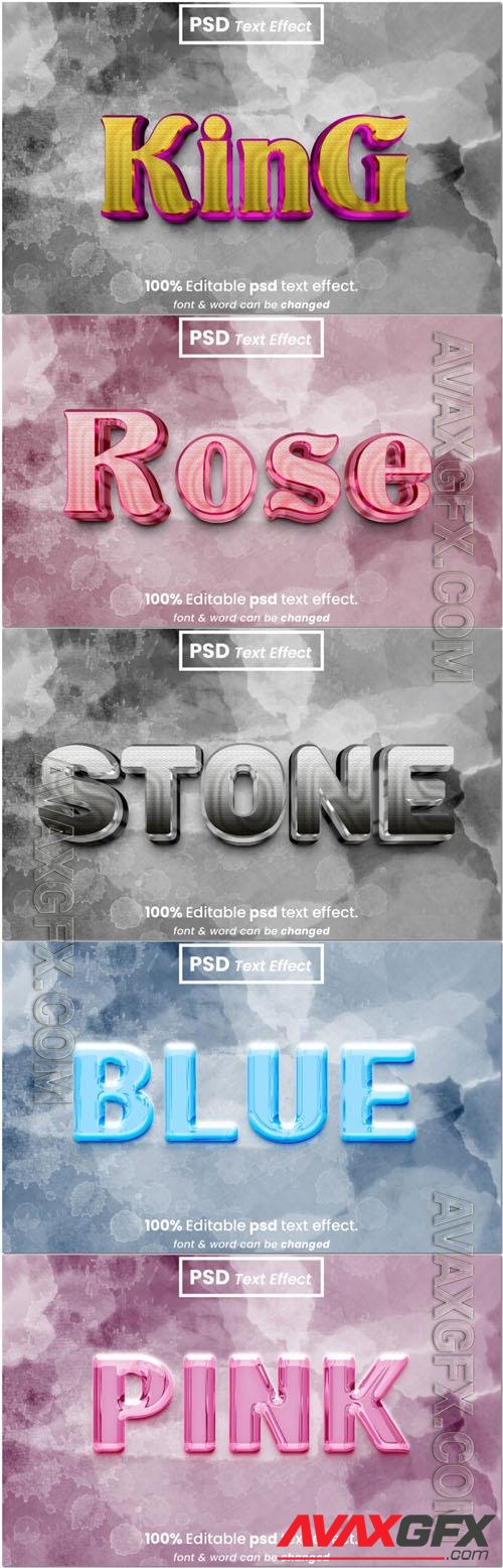 Psd style text effect editable set vol 123