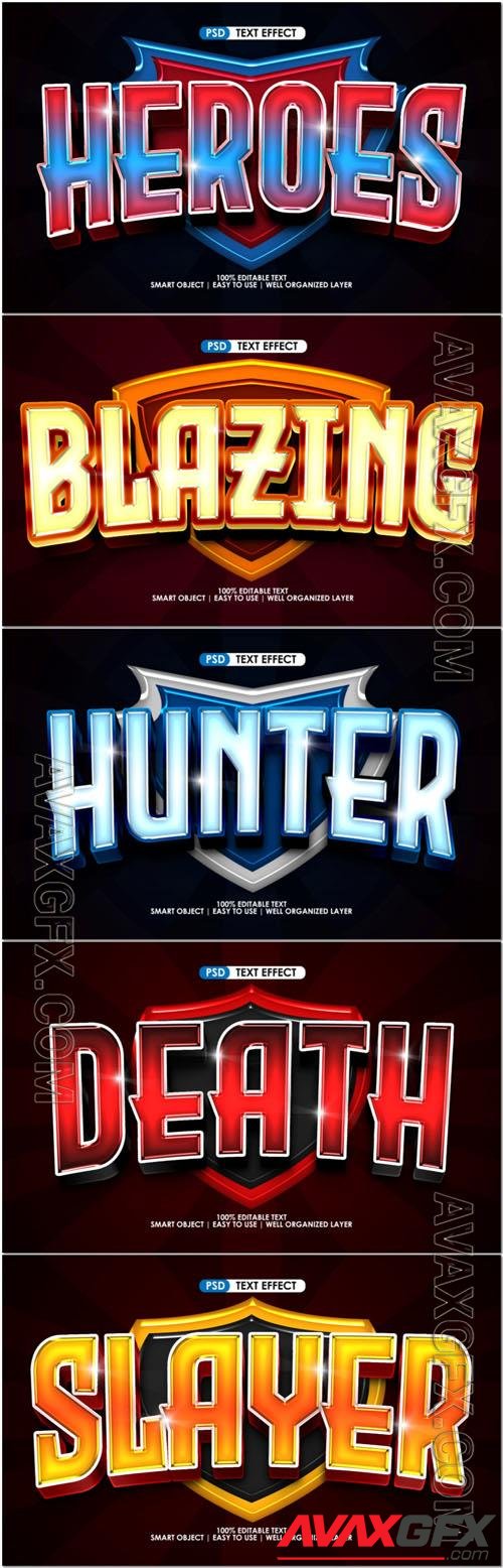 Psd style text effect editable set vol 121