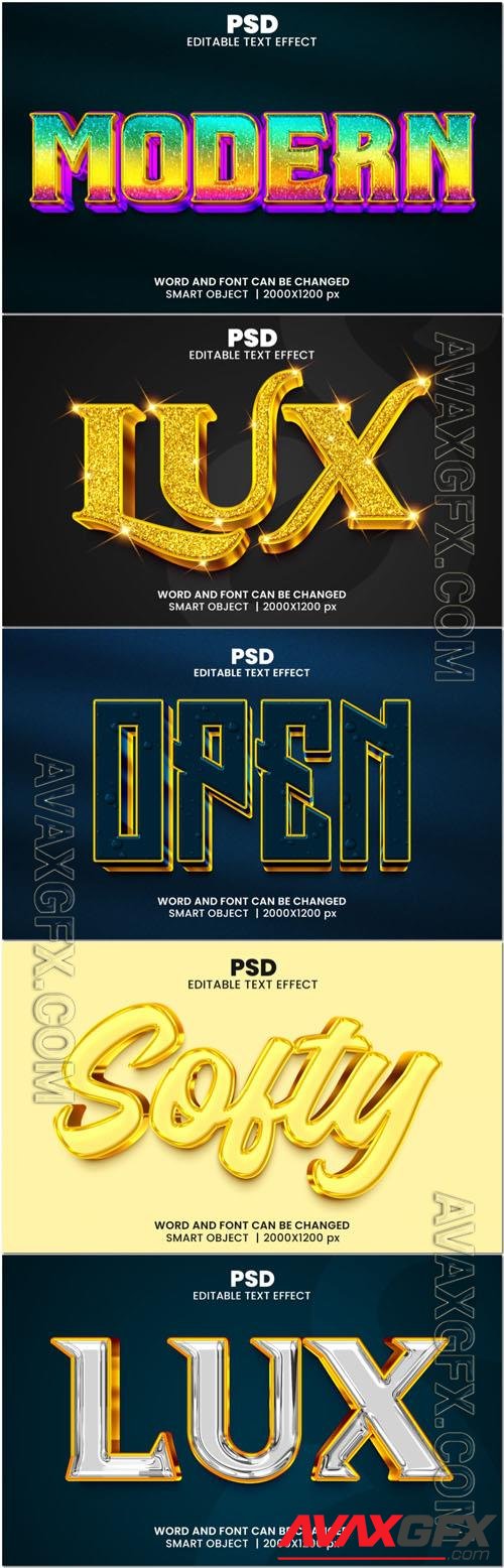 Psd style text effect editable set vol 116