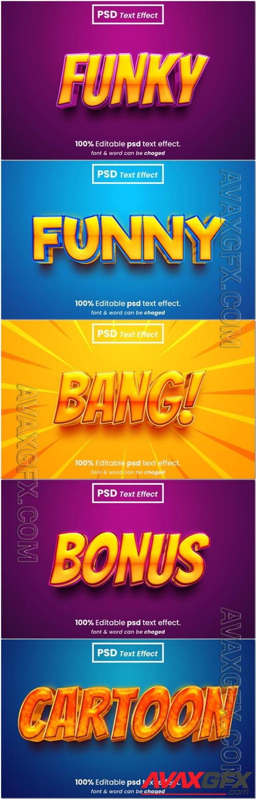 Psd style text effect editable set vol 115