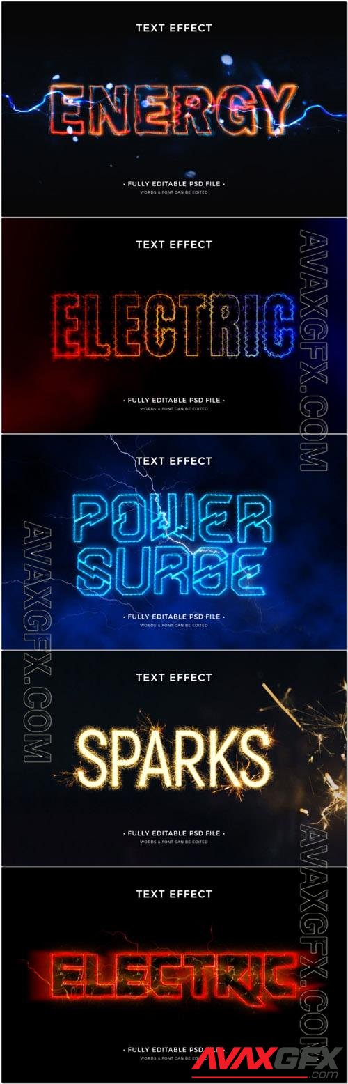 Psd style text effect editable set vol 142