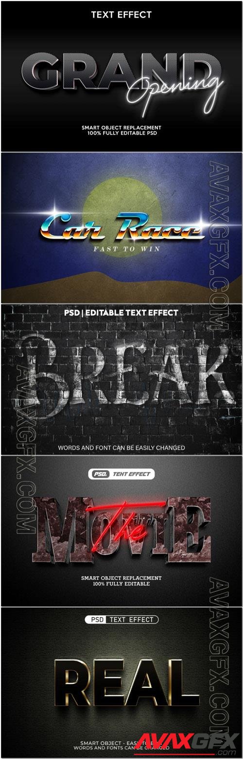 Psd style text effect editable set vol 141