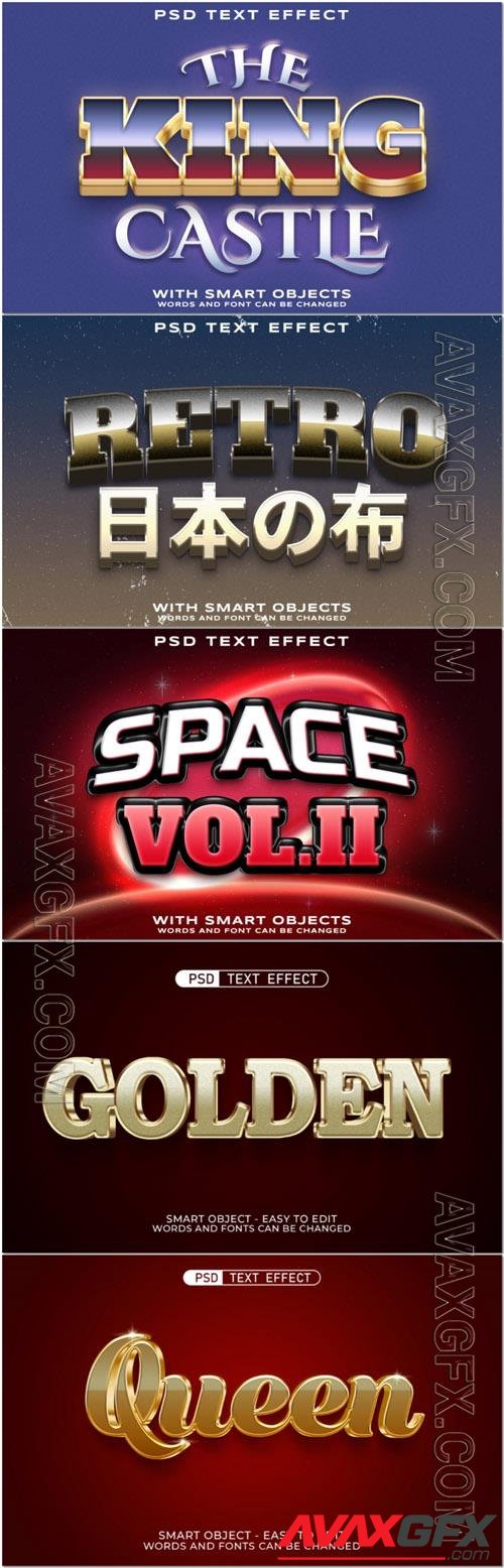 Psd style text effect editable set vol 140