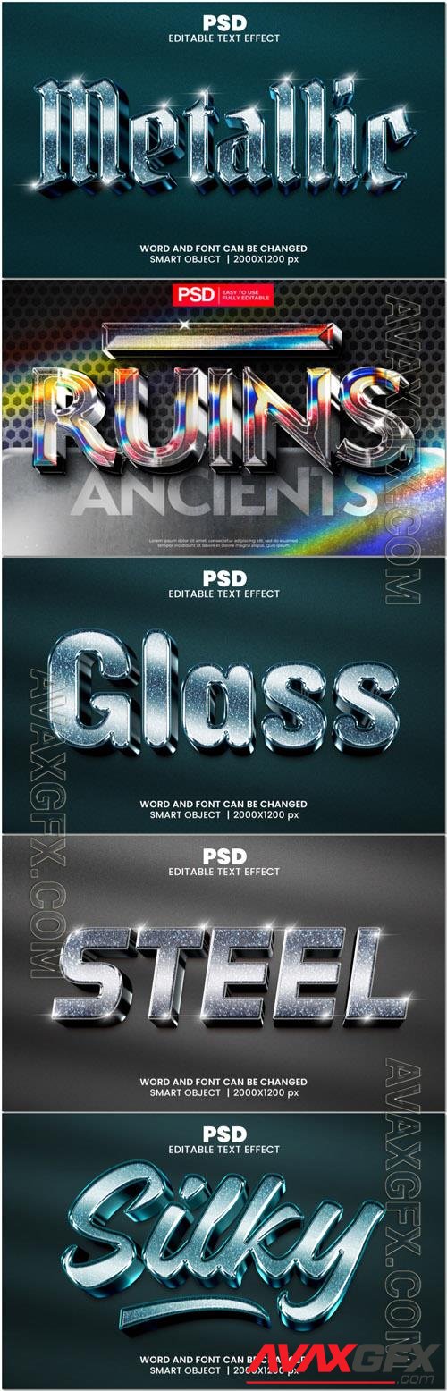 Psd style text effect editable set vol 139