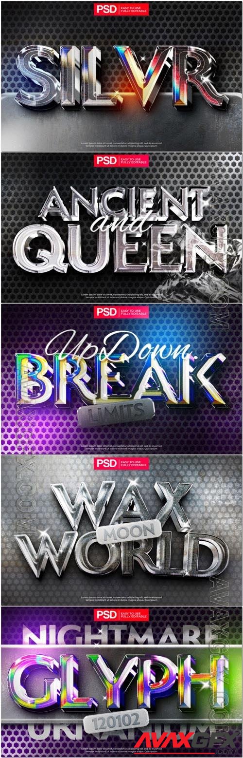 Psd style text effect editable set vol 136