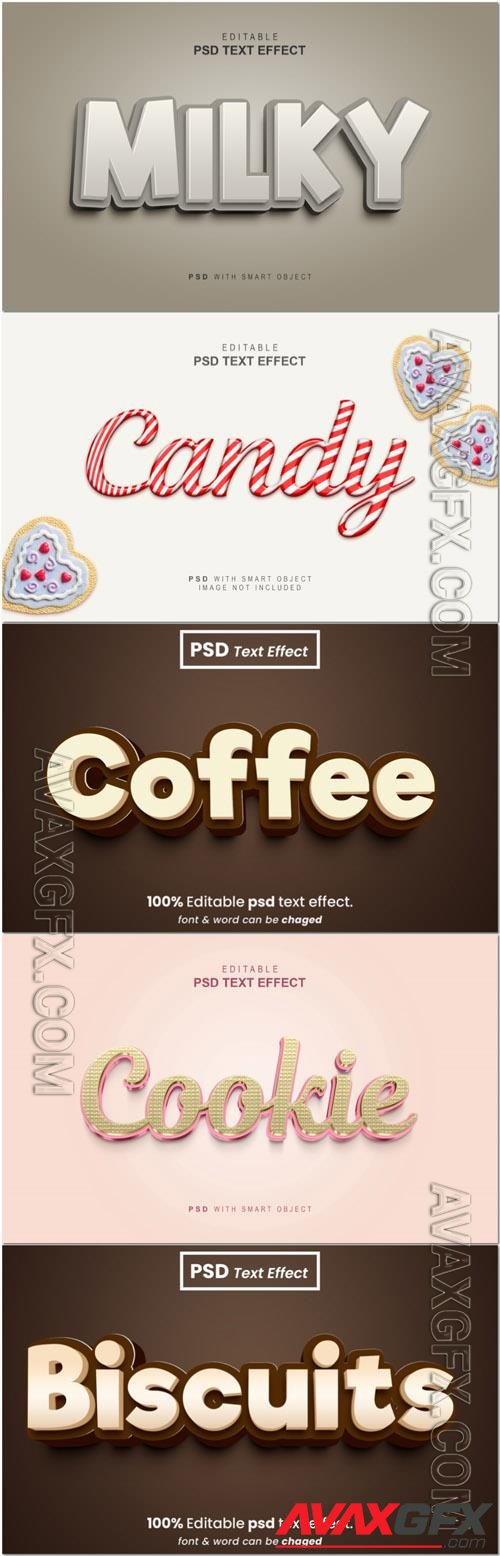 Psd style text effect editable set vol 133