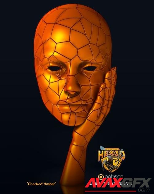 Hex3D - Cracked Amber v1 – 3D Print