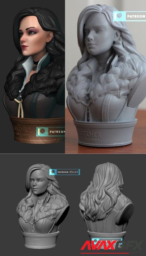 Witcher Yennefer bust version – 3D Print