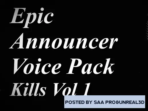 Unity Audio Epic Announcer Voice Pack - Kills Vol 1 v1.0