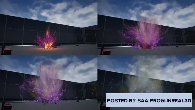 Unreal Engine Visual FX Liquid ExplosionVFX v4.20-4.27