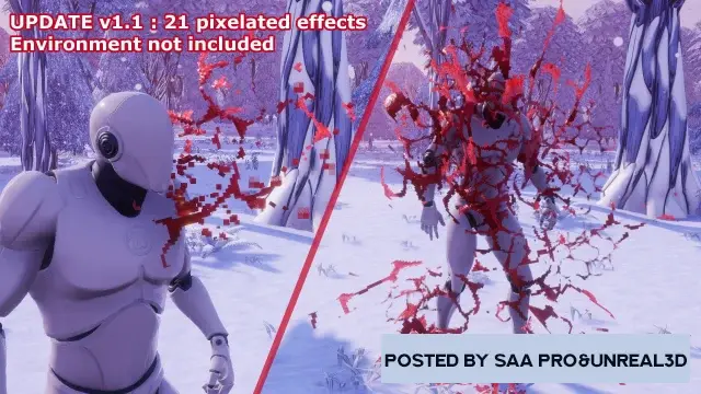 Unreal Engine Visual FX NIAGARA : Blood VFX Pack v4.26-4.27, 5.0