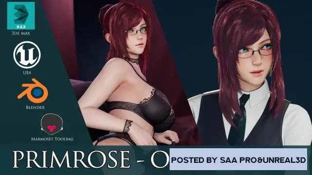 Unreal Engine Characters Primrose Office Lady - Game Ready v4.2x