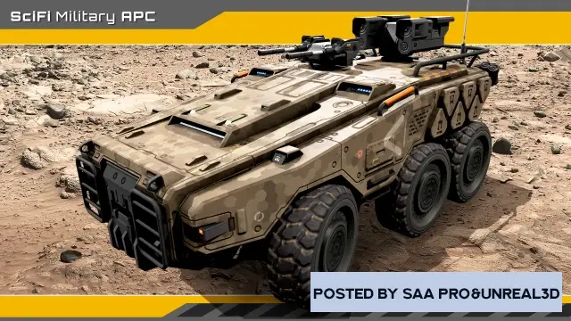 Unreal Engine Props SciFi Military APC v4.27