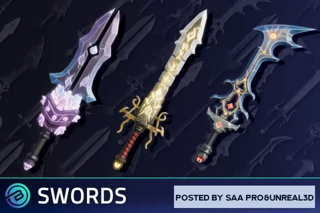 Unity 3D-Models Stylized Swords - RPG Weapons v1.0