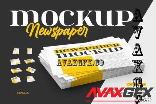 Newspaper Mockup Set - 12716145