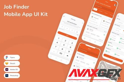 Job Finder Mobile App UI Kit L4DFEUY