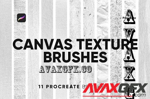 10 Canvas Texture Brushes Procreate - 12718735