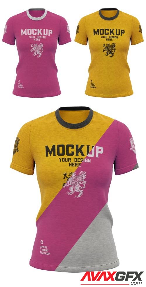 Adobestock - Womens Slim Fit T Shirt Mockup 461120758