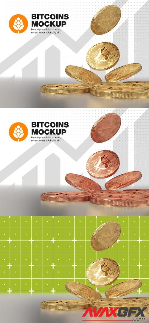 Adobestock - Golden Bitcoin Mockup 458570849