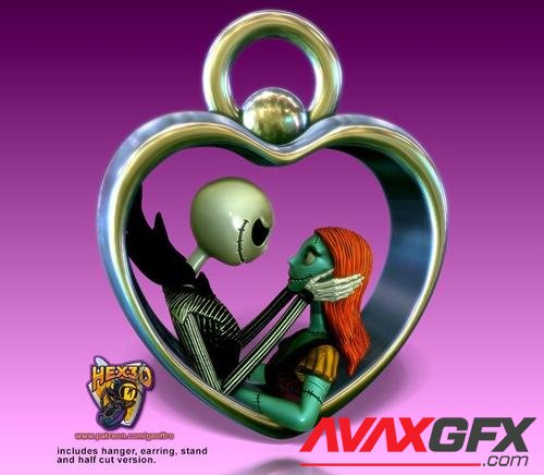 Hex3D - Jack and Sally Valentines – 3D Print