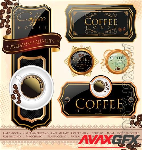 Vector coffee time templates