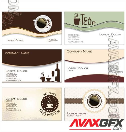 Vector coffee label set vol 4