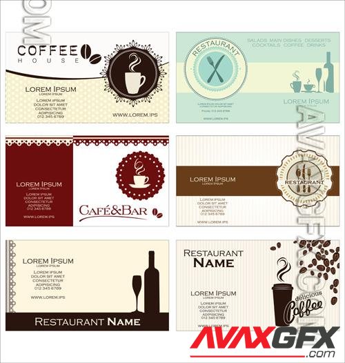 Vector coffee label set vol 3