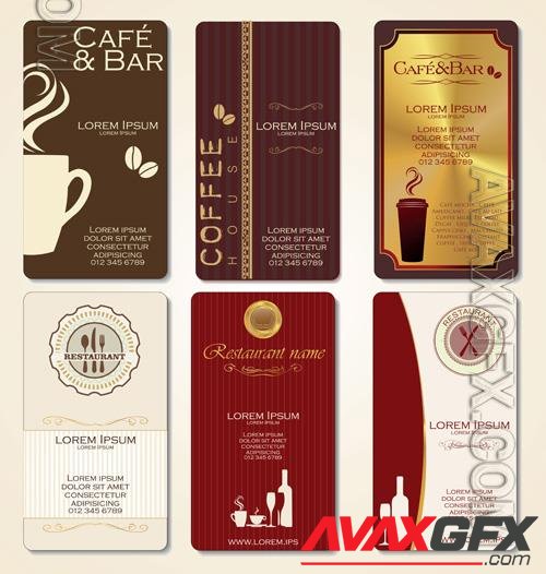 Vector coffee label set vol 2