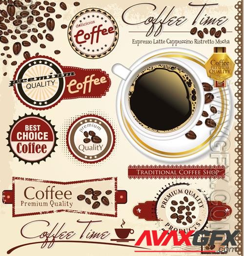 Vector coffee and tea design