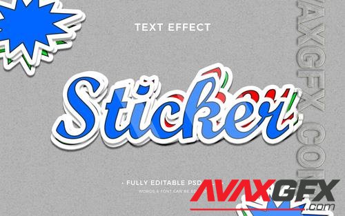 PSD sticker text effect