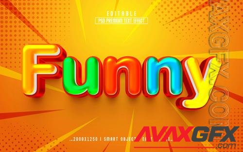 PSD funny 3d editable psd text effect style