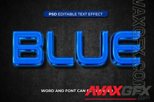 PSD blue text effect 3d color layered