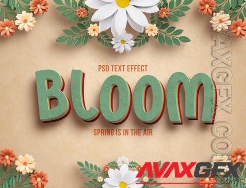 PSD spring floral editable text effect vol 3