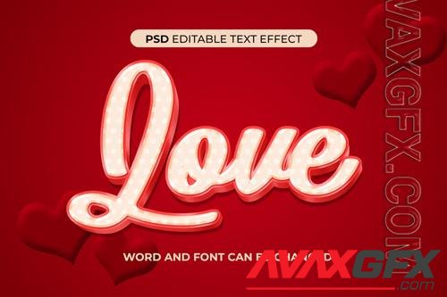 PSD love text effect 3d photoshop