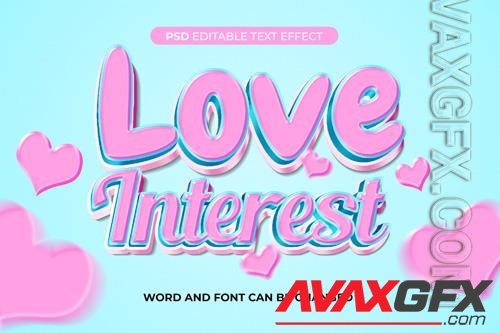 PSD love interest text effect psd