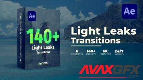 Videohive - Light Leaks Transitions 43311023