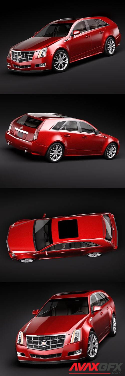 Cadillac CTS Sport Wagon 2010 3D Model
