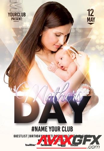 Psd mothers day event flyer design templates