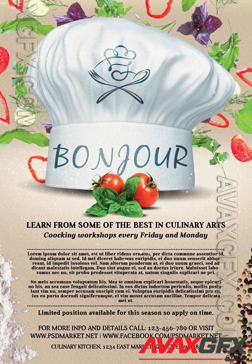 Psd cooking class design templates