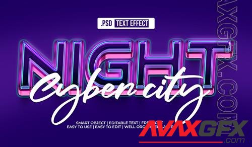 PSD night text style effect