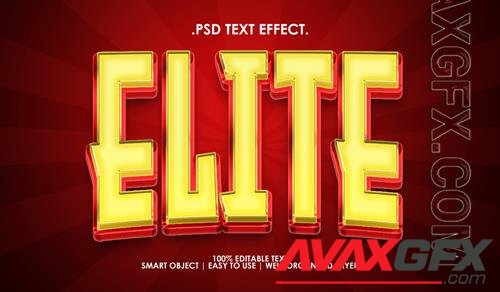 PSD elite modern 3d text style effect premium text effect