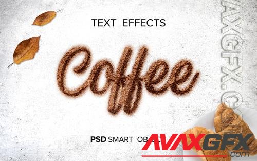 PSD coffee liquid text effect
