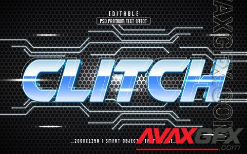 PSD clitch 3d editable psd text effect style