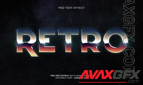 PSD 8039s retro editable text effect