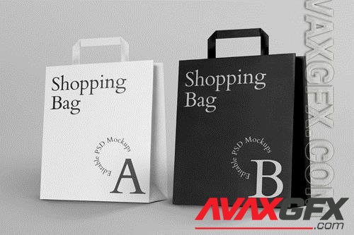 PSD paper shopping bag mockup design